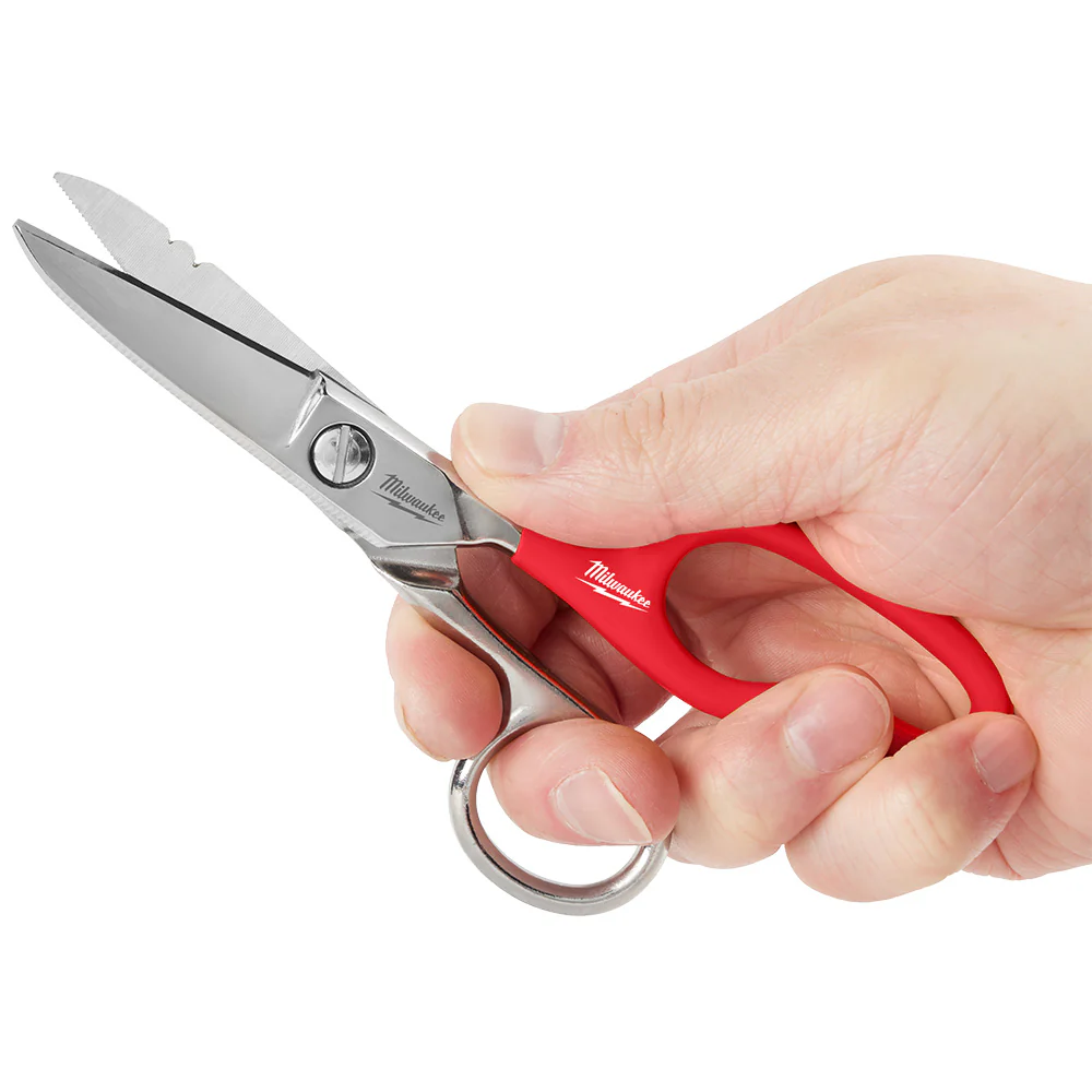 Milwaukee 48-22-4049 Durable Sharp Steel  Electrician Scissors w/ Extended Handle
