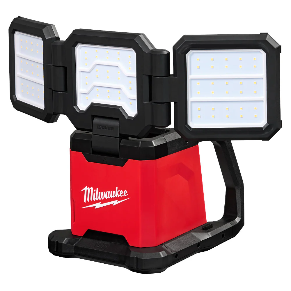 Milwaukee 2368-20B5 M18 Dual Power Triple Panel Light w/ 2 - 5AH Batteries