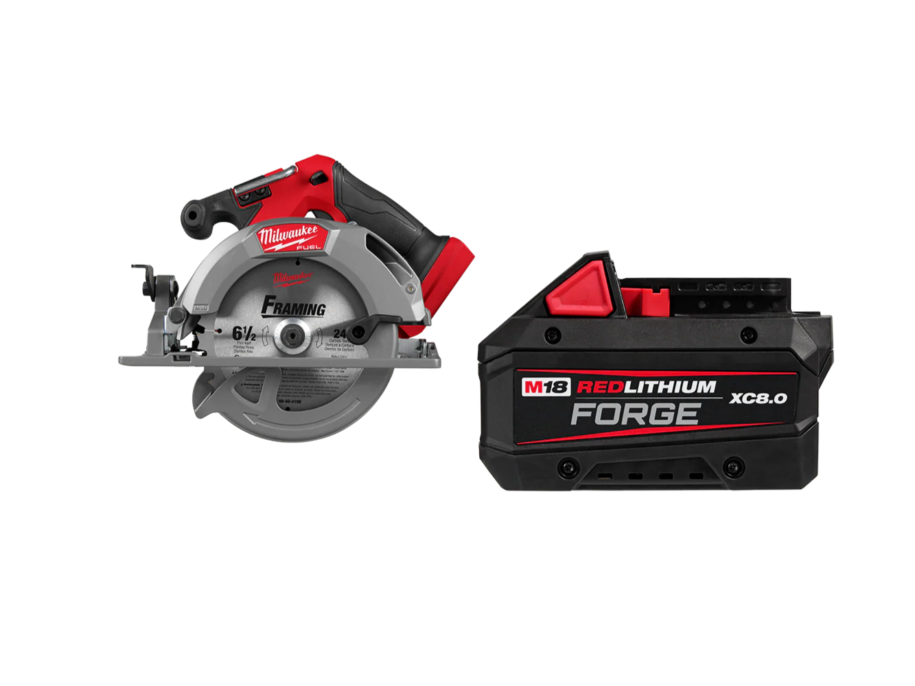 Milwaukee 2833-20x8 M18 FUEL 18V 6-1/2 Circular Saw w/ 8AH Battery