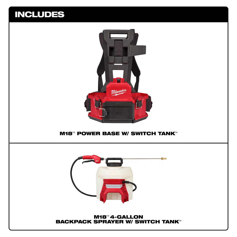Milwaukee 3019-20PS M18 18V 4-Gallon Backpack Sprayer w/ SWITCH TANK - Bare Tool