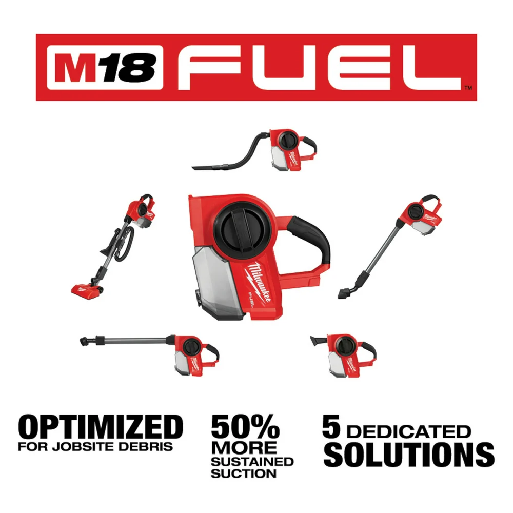 Milwaukee 0940-80 M18 FUEL 18V Cordless Compact Vacuum - Bare Tool.Recon