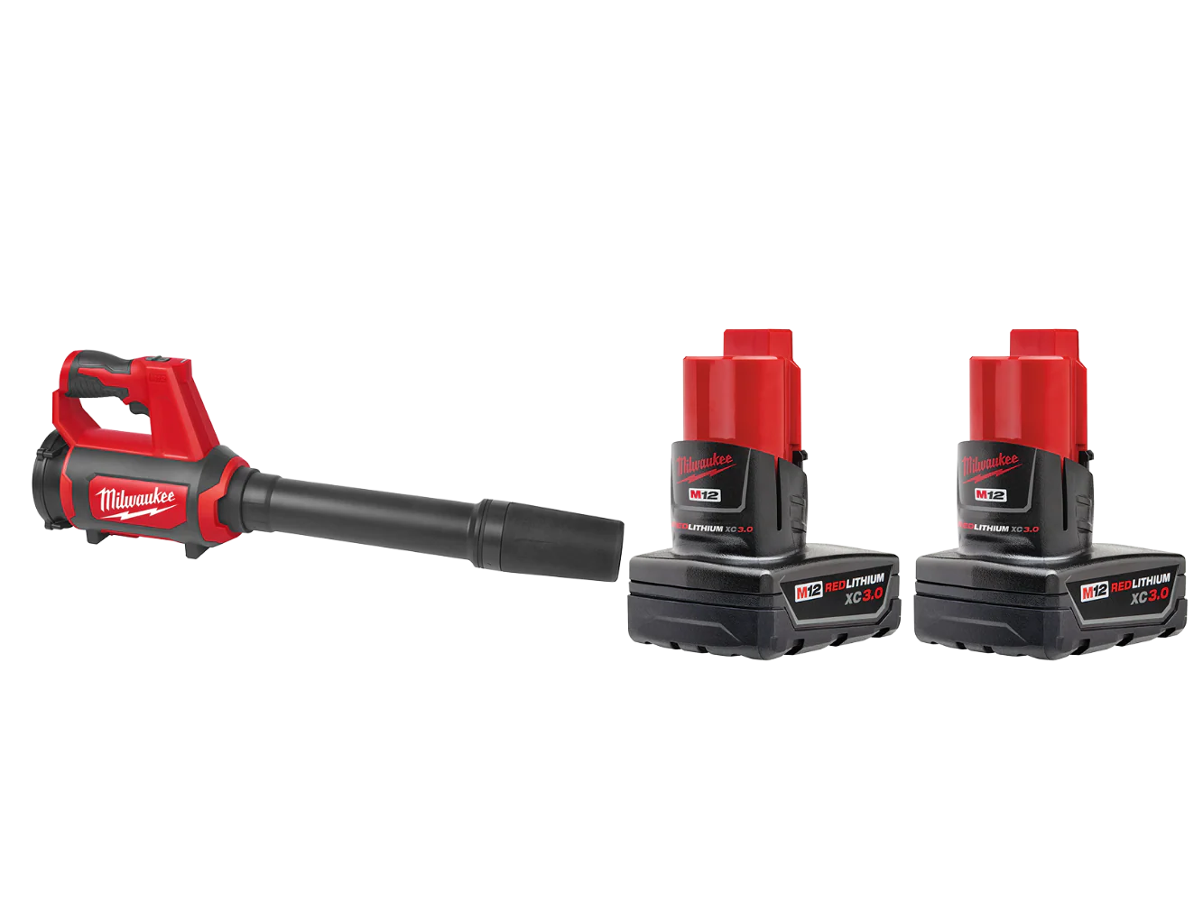 Milwaukee 0852-20x3 M12 12V Cordless Spot Blower w/ 2 - M12 3AH Batteries