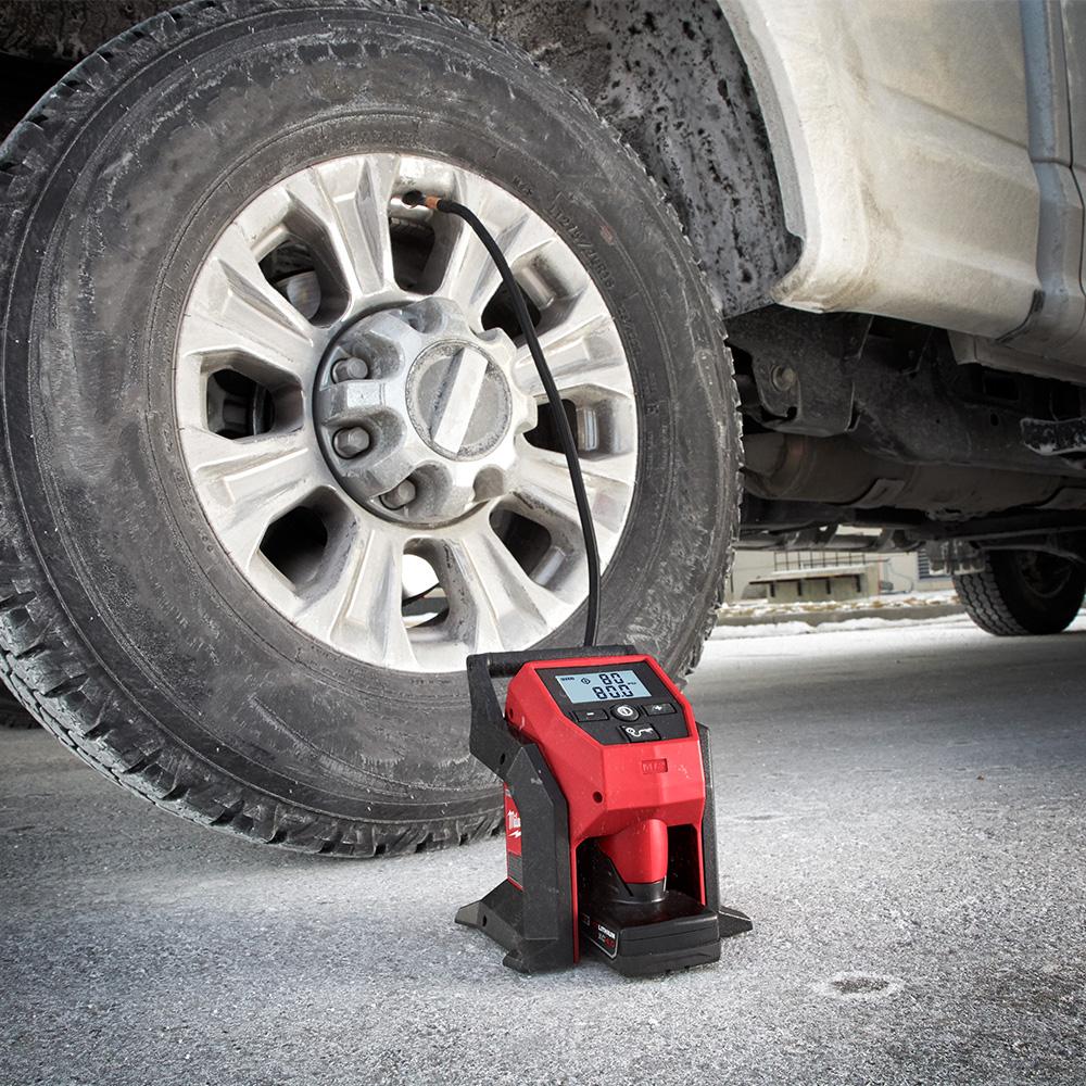 Milwaukee 2475-20 M12 12V 120 PSI Cordless Compact Tire Inflator - Bare Tool