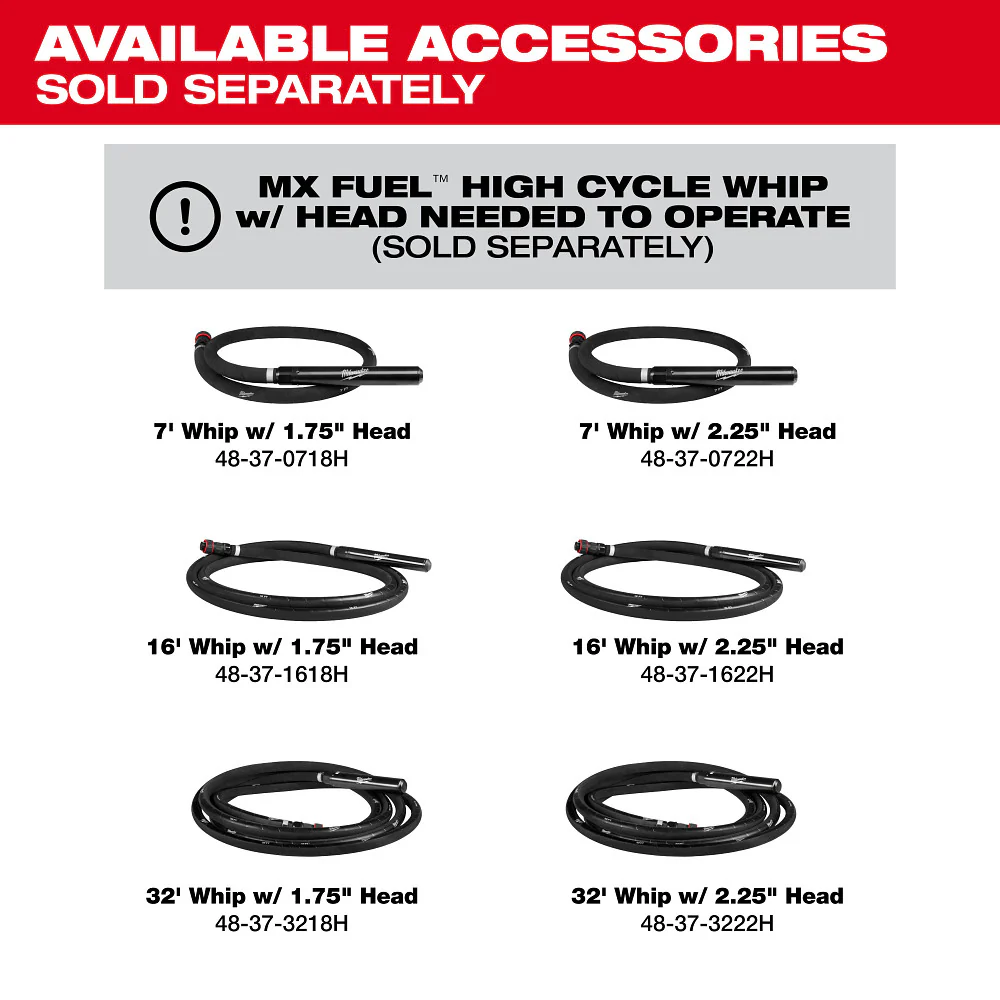 Milwaukee MXF372-2XC MX FUEL High Cycle Concrete Vibrator Kit