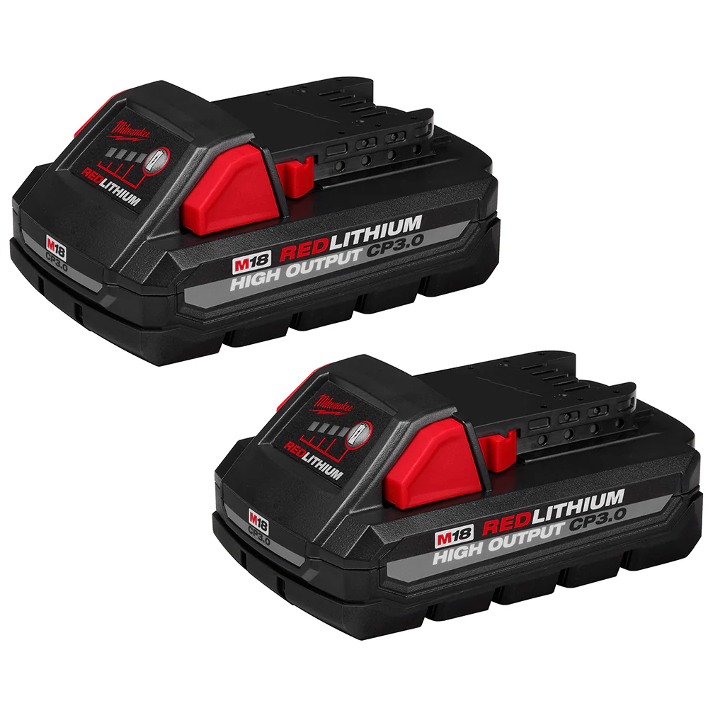 Milwaukee 48-11-1837 M18 18V 3.0Ah REDLITHIUM Compact Battery Pack. 2pk