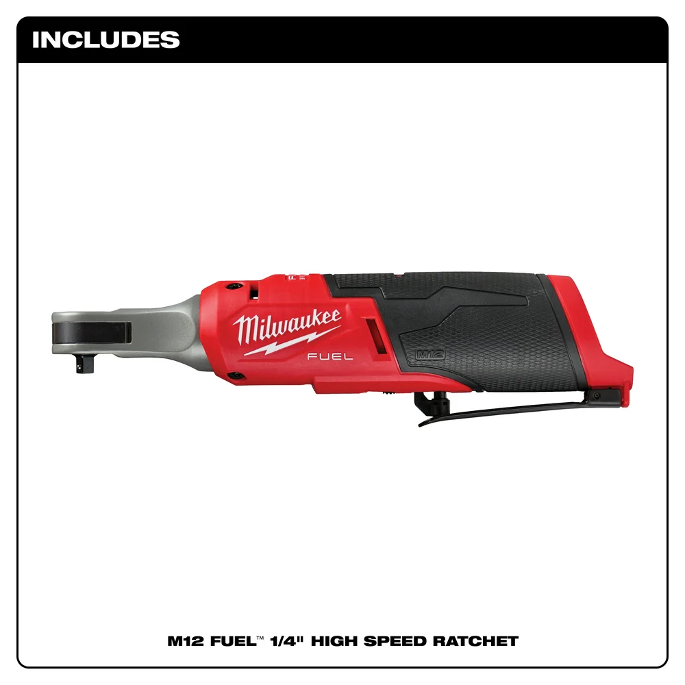 Milwaukee 2566-80 M12 FUEL 12V 1/4 High Speed Ratchet - Recon - Bare Tool