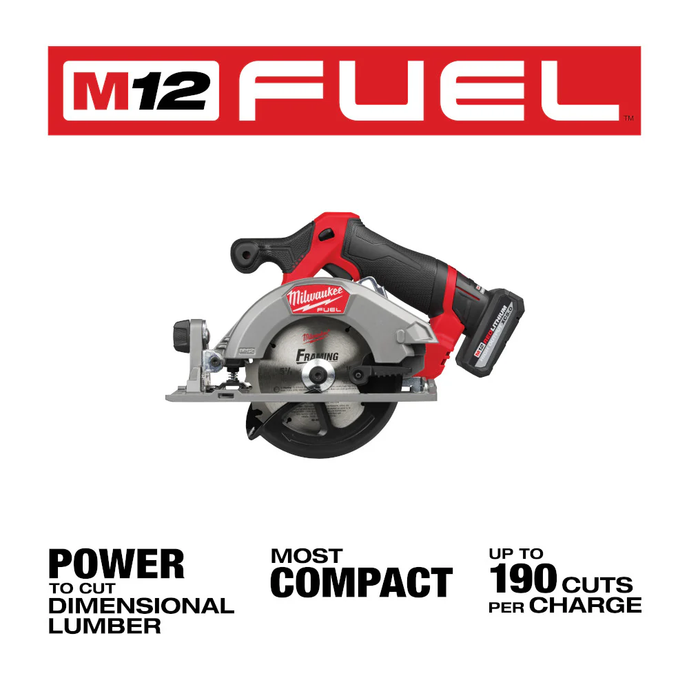 Milwaukee 2521-21HO M12 FUEL 12V 5-3/8 Cordless Circular Saw Kit