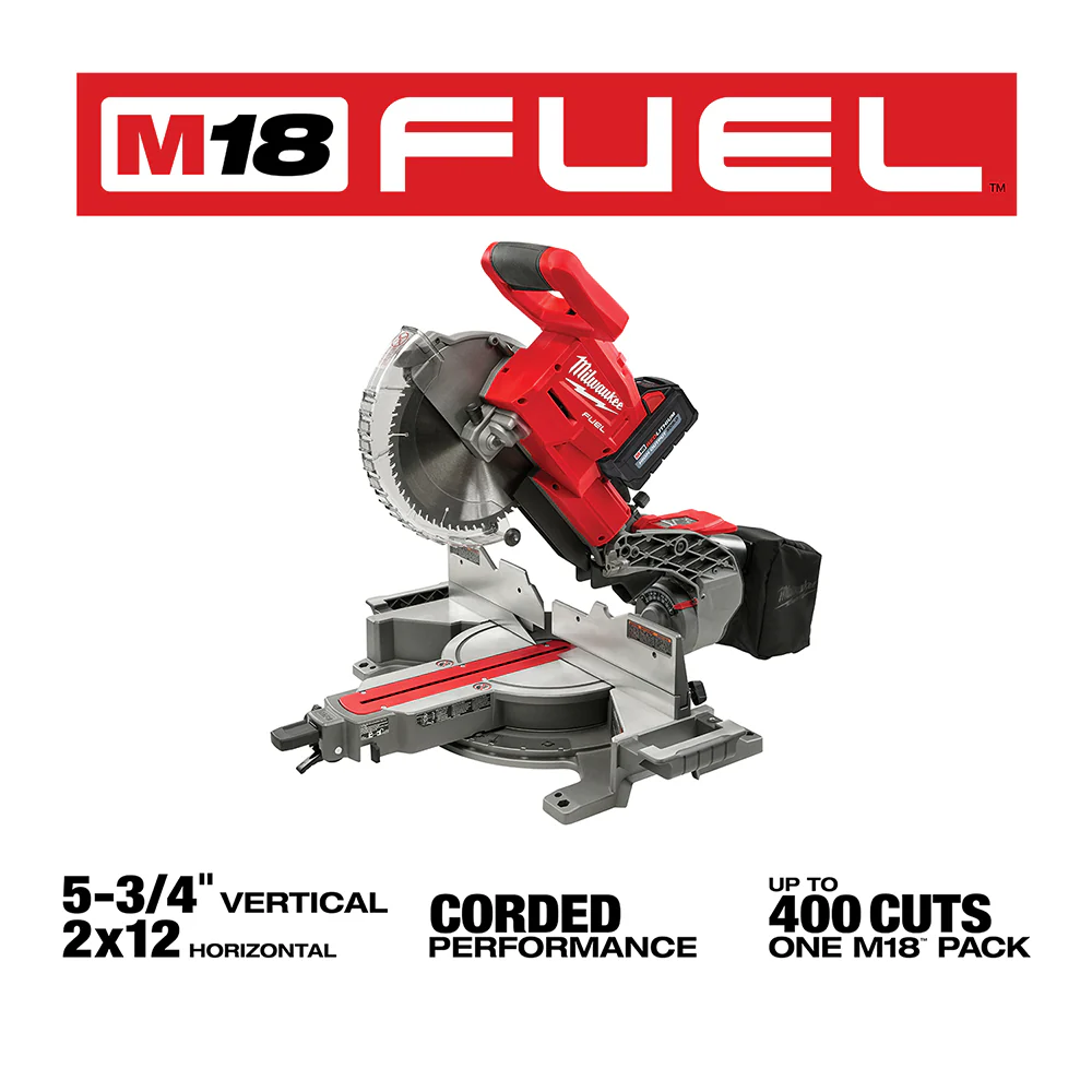 Milwaukee 2734-21 M18 FUEL 18V 10 Dual Bevel Sliding Compound Miter Saw Kit