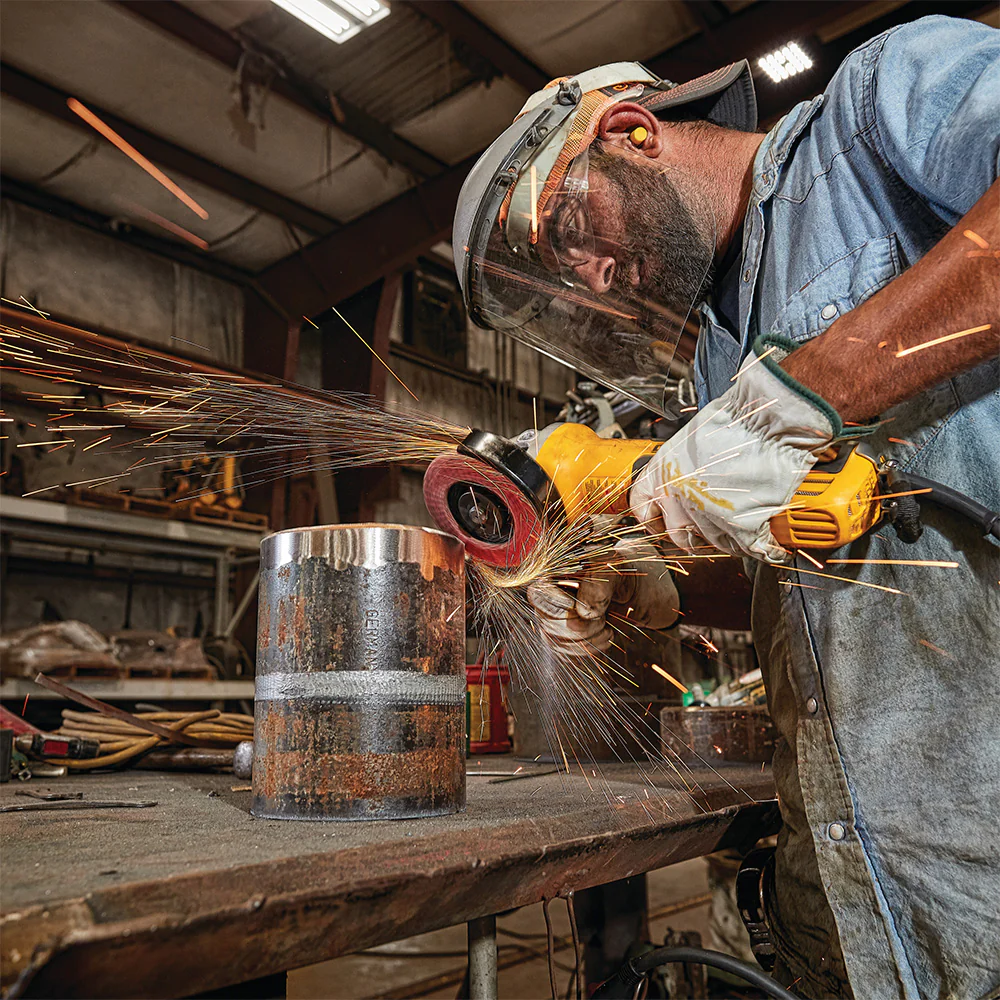 DeWALT DWE43214N 1800W 5 Brushless Paddle Switch Small Angle Grinder Kick Break