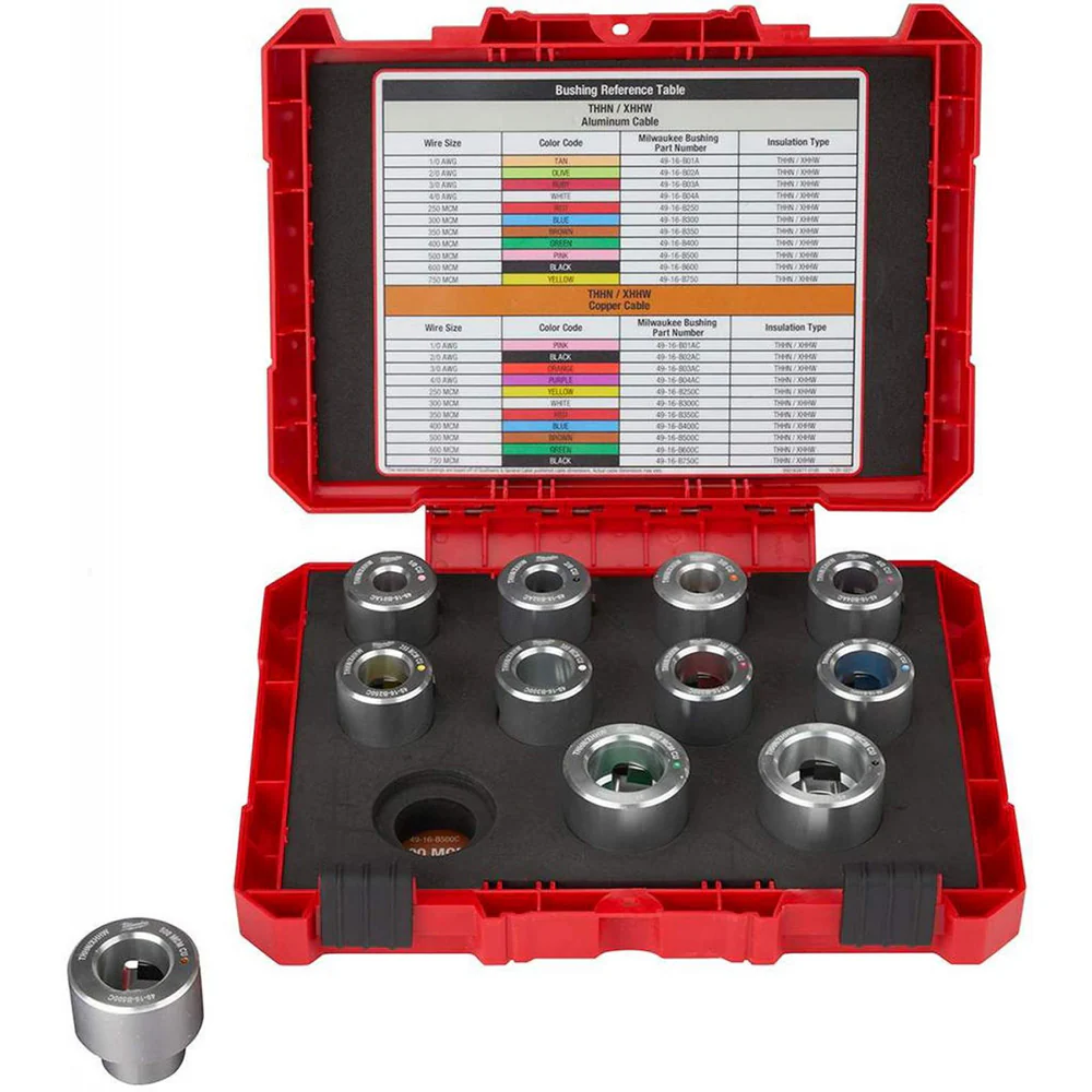 Milwaukee 49-16-BKITS 1/0 AWG - 750 MCM Copper THHN. XHHW Bushing Kit