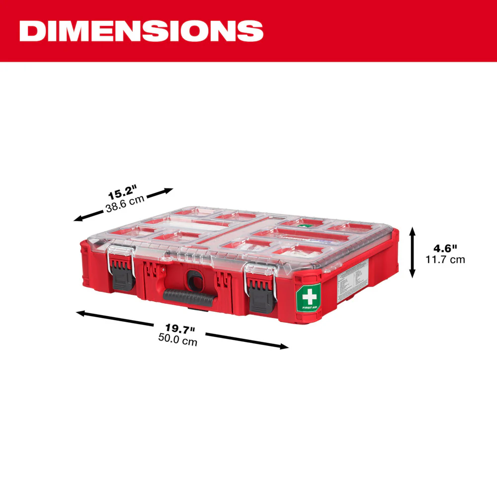 Milwaukee 48-73-8430C 193PC Class B Type III PACKOUT First Aid Kit