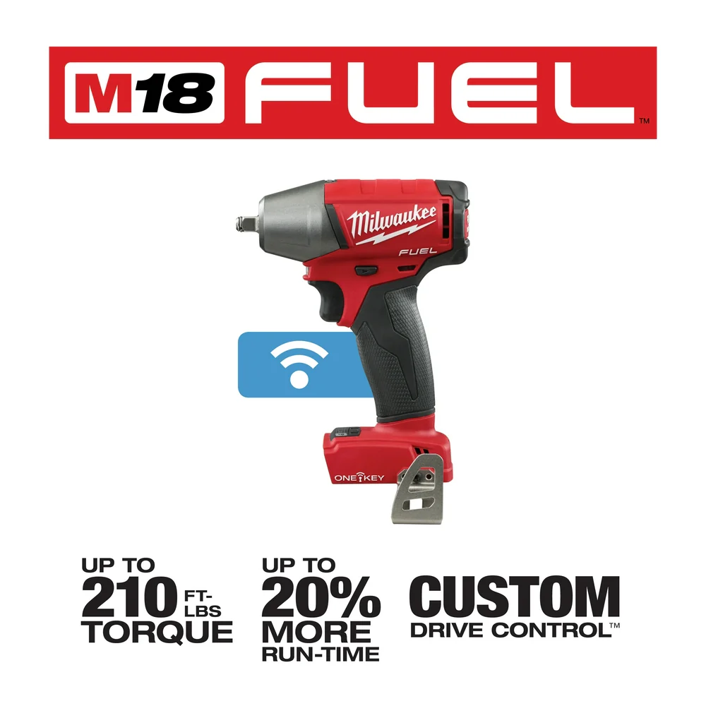 Milwaukee 2758-20 M18 FUEL 18V 3/8 Compact Impact Wrench Kit - Bare Tool