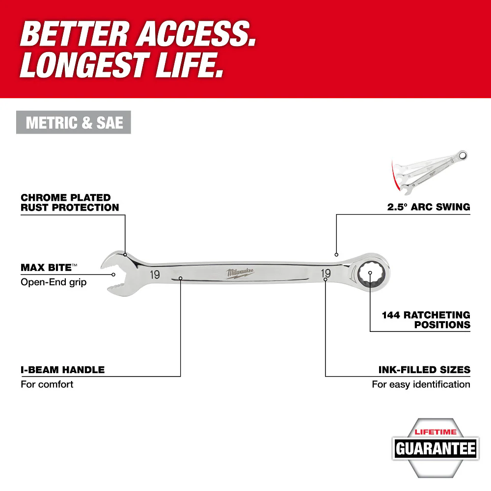 Milwaukee 48-22-9492 Metric/SAE Wrench Set w/ PACKOUT 4 Drawer Tool Box - 60PC