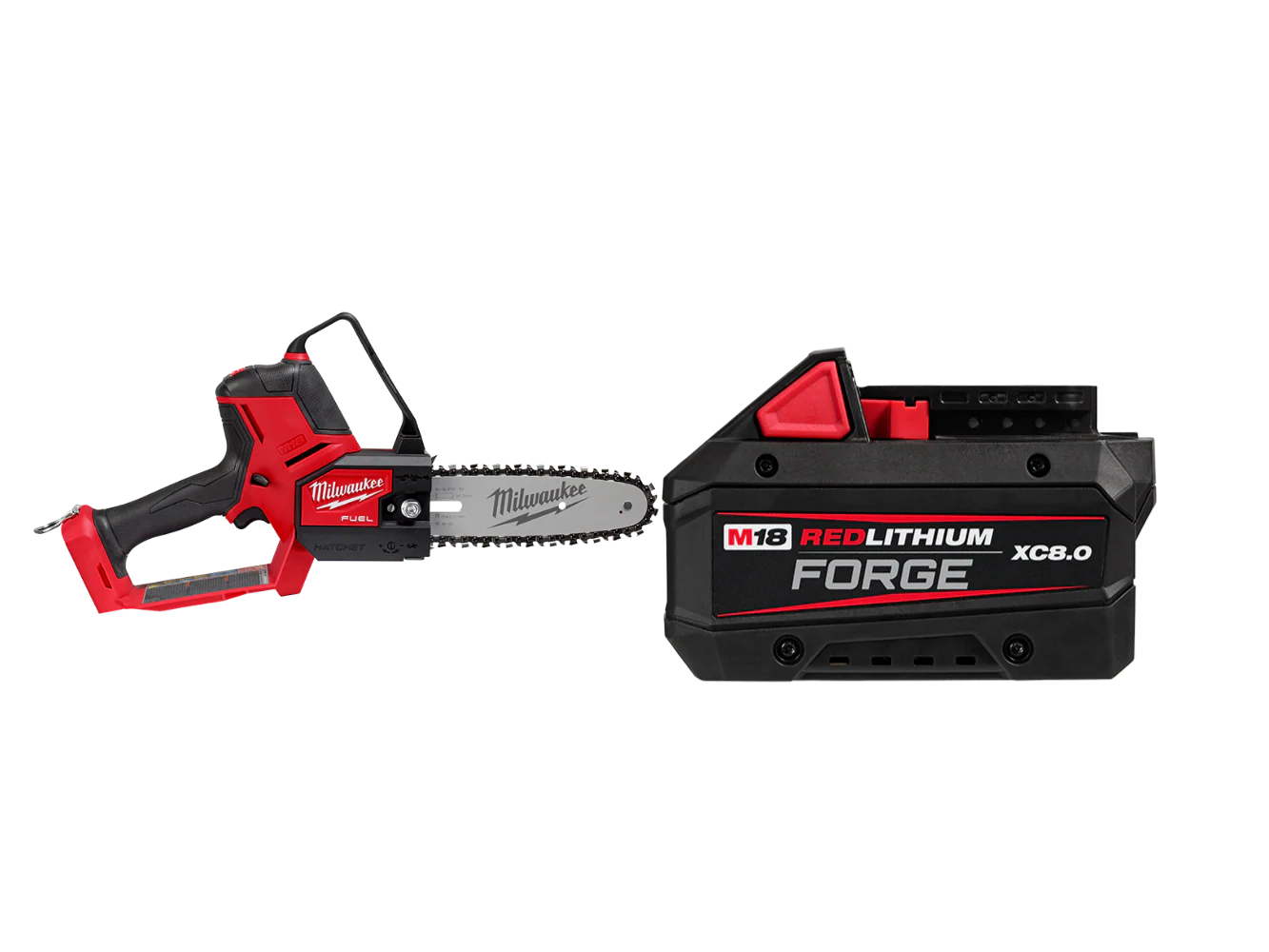 Milwaukee 3004-20B8F M18 FUEL 18V HATCHET 8 Pruning Saw w/ 8AH Forge Battery