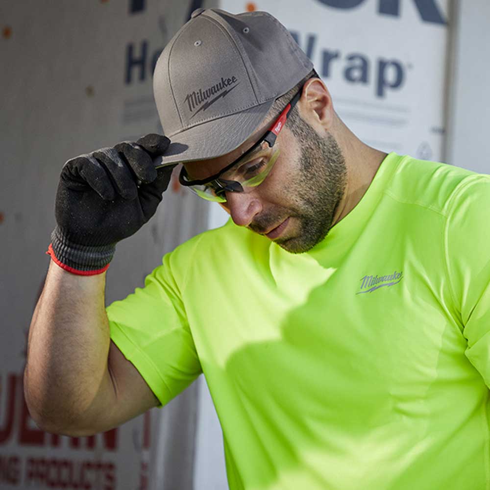 Milwaukee 504G-LXL FlexFit Lightweight Fitted Hat Gray - L/XL