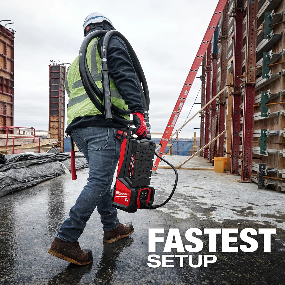 Milwaukee MXF372-2XCB MX FUEL Backpack Concrete Vibrator 7' Whip / 1.75 Head