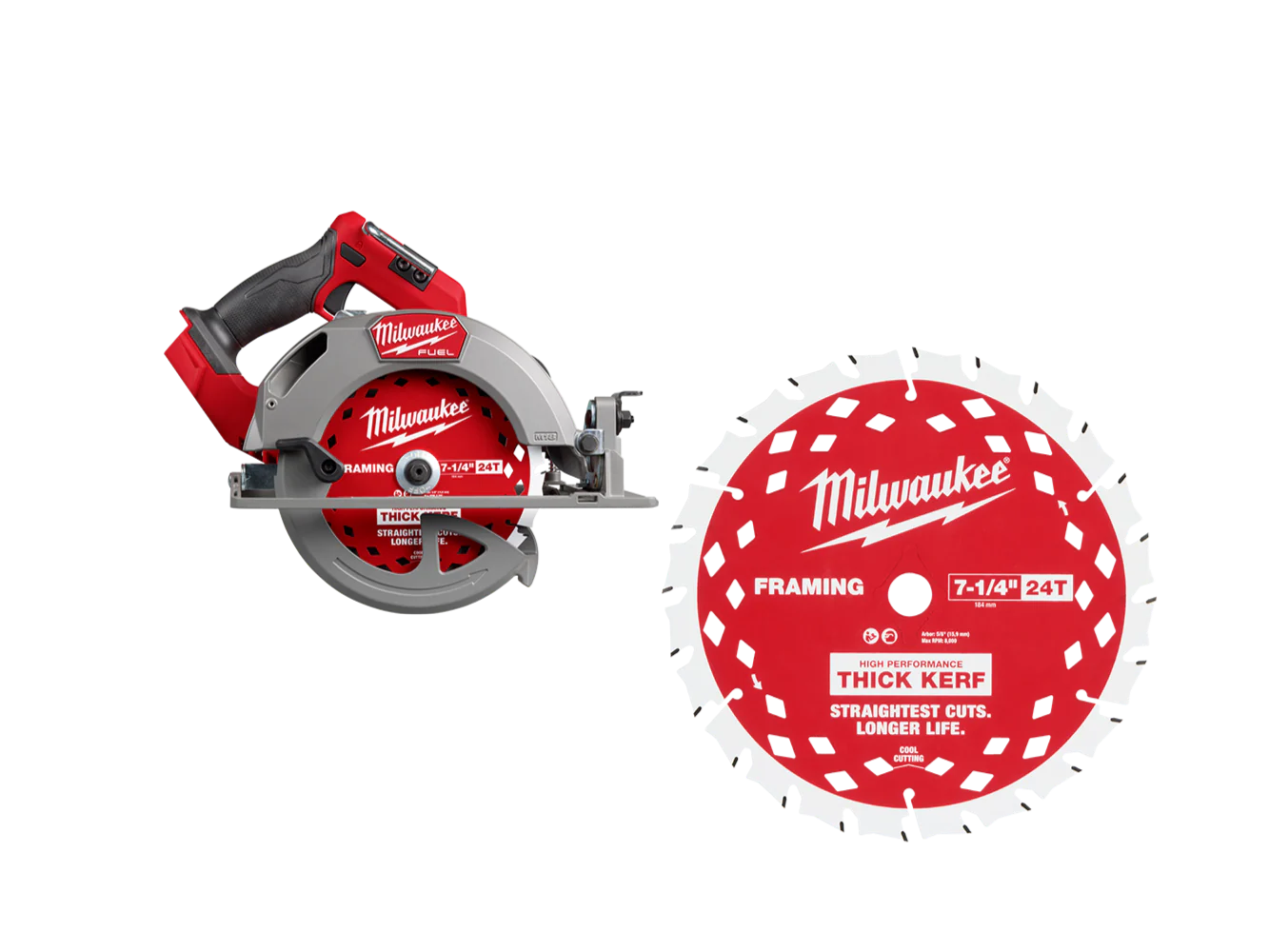 Milwaukee 2834-20TK M18 FUEL 18V 7-1/4 Circular Saw w/ Thick Kerf blade