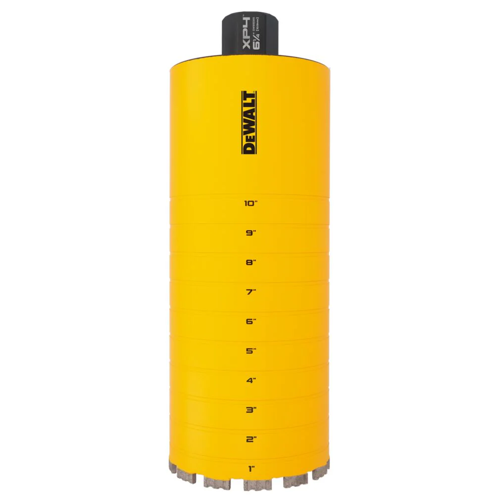 DeWALT DW55025 6-1/4 X 15 Cordless Diamond Core Bit w/ Recessed Grooves