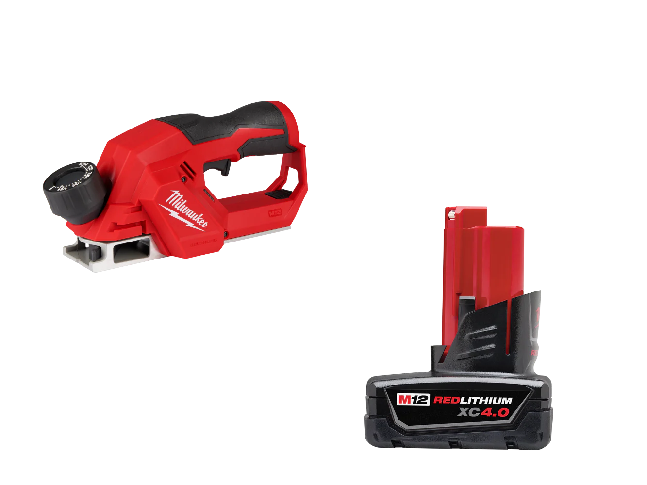 Milwaukee 2524-20X4 M12 12V Brushless 2 Planer w/ 4AH Battery