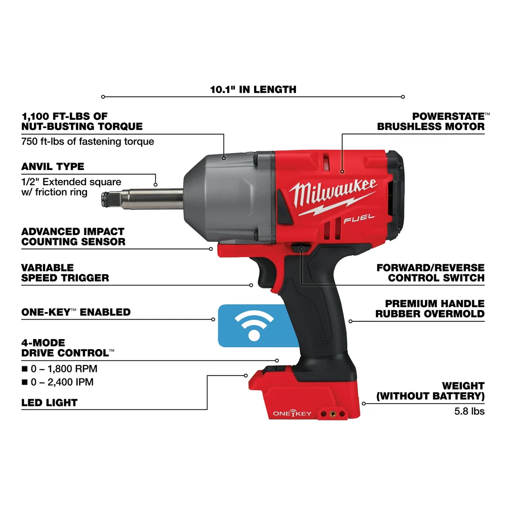 Milwaukee 2769-80 M18 FUEL 18V 1/2 Anvil Impact Wrench - Recon - Bare Tool