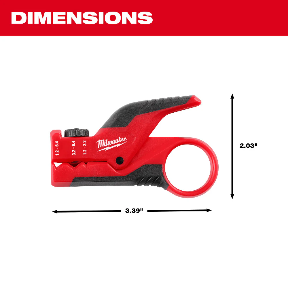 Milwaukee 48-22-3014 Compact Ergonomic Buffer Tube Ringer and Slitter