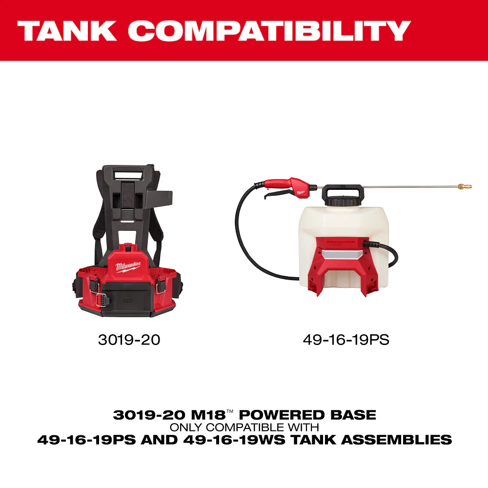 Milwaukee 3019-21PS M18 18V 4-Gallon Backpack Sprayer Kit w/ SWITCH TANK