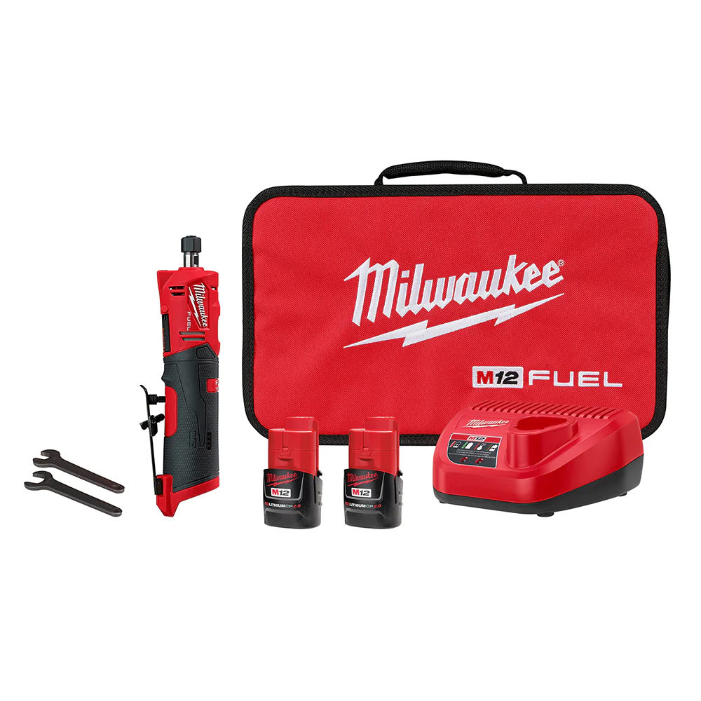 Milwaukee 2486-22 M12 FUEL 12V 1/4 Cordless Brushless Straight Die Grinder Kit