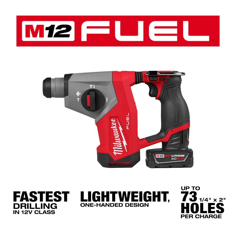 Milwaukee 2508-21XC M12 FUEL 12V 5/8 SDS Plus Rotary Hammer Kit