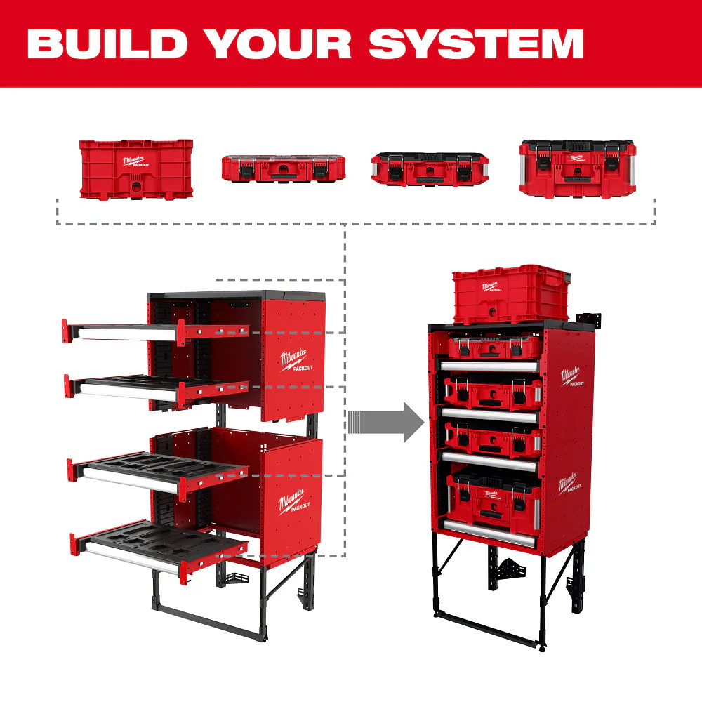 Milwaukee 48-21-8010 PACKOUT Rack Frame w/ 400 lbs. Weight Capacity