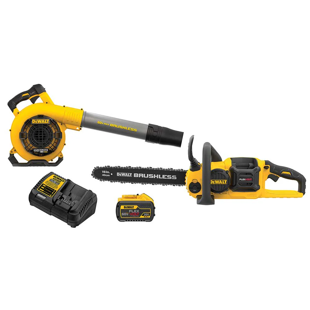 DeWALT DCKO667X1 60V MAX FLEXVOLT 16 Cordless Chainsaw and Blower Combo Kit