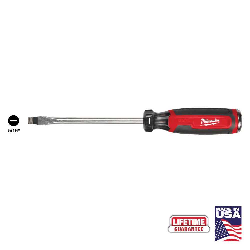 Milwaukee MT208 5/16 Slotted 6 Cushion Grip Demo Screwdriver - Made In USA