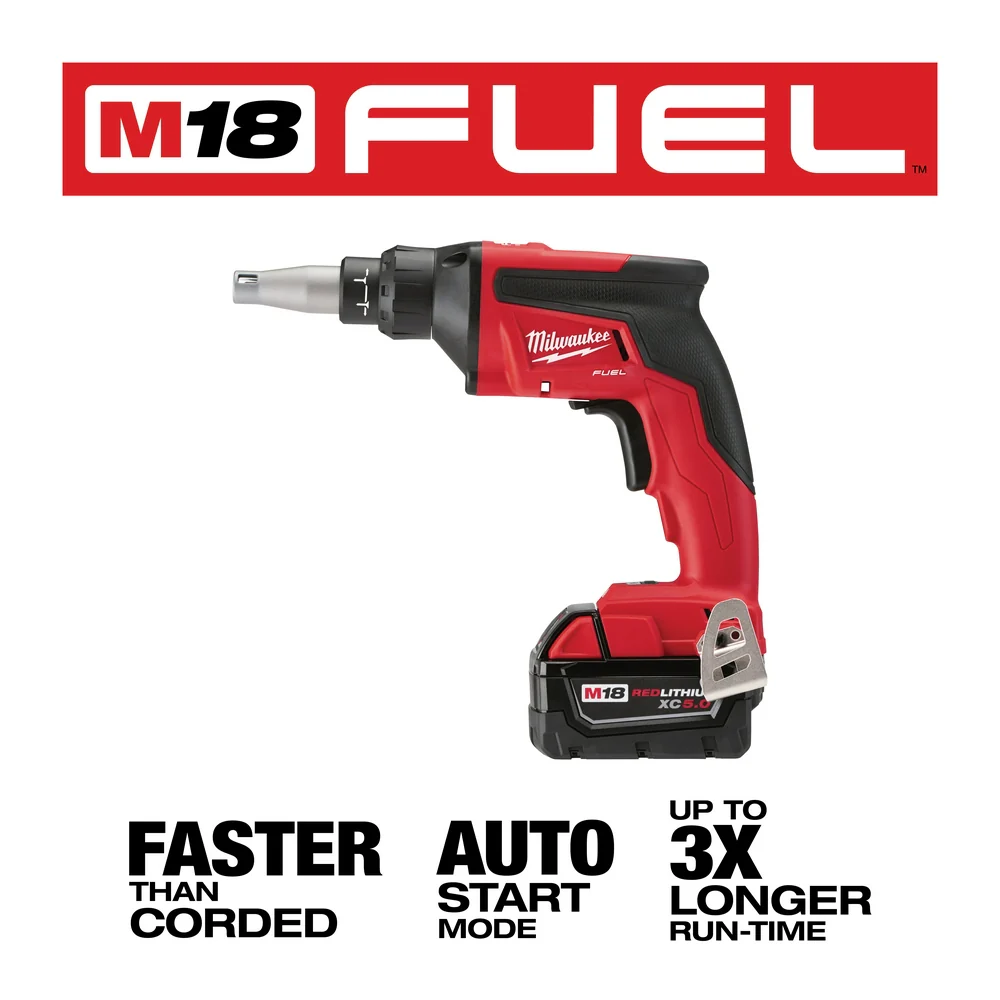 Milwaukee 2866-22 M18 FUEL 18V Drywall Scew Gun Kit w/ Drywall Cut Out Tool