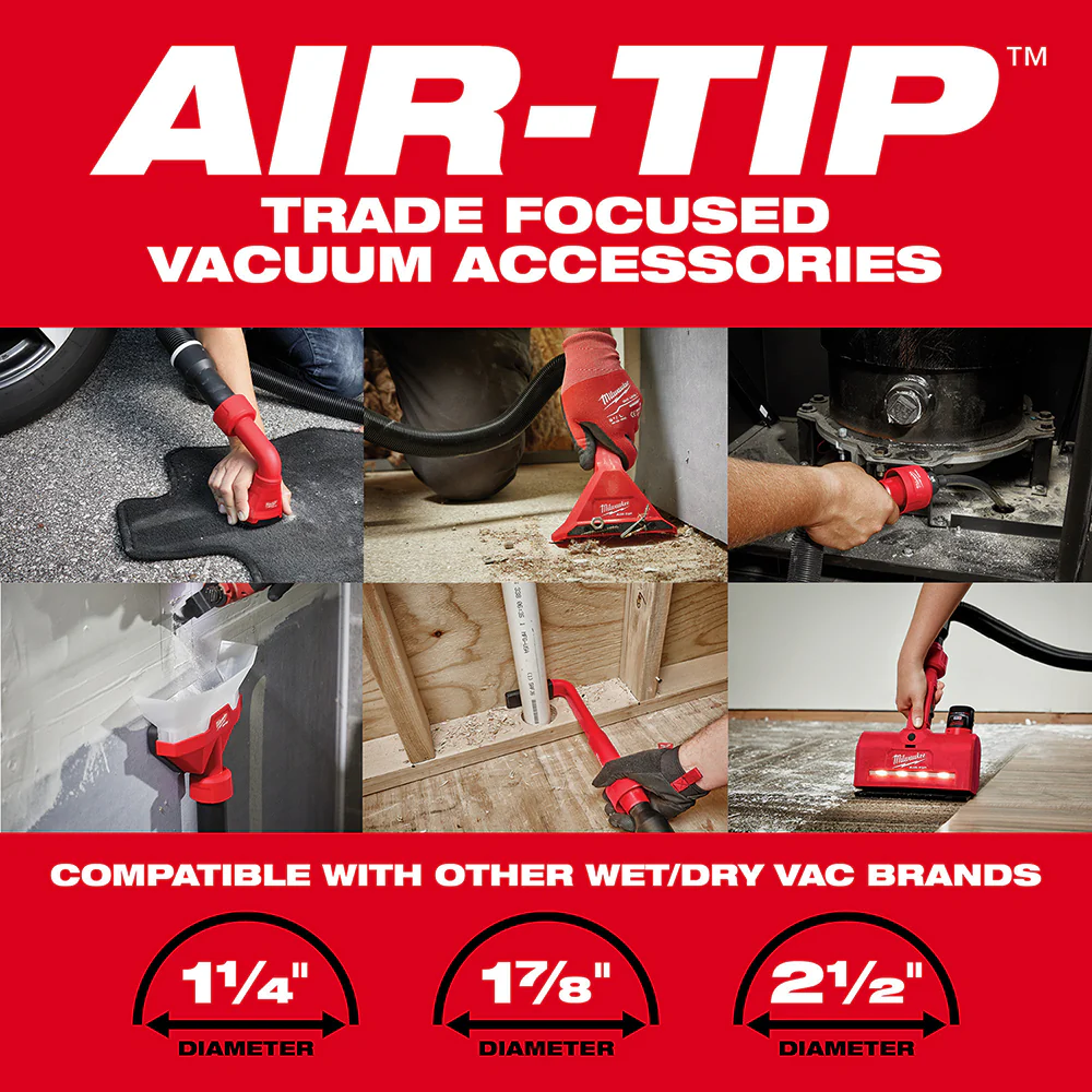 Milwaukee 0930-22HDAT M18 FUEL 18V 12 Gallon Vacuum w/ M12 Nozzle and Battery