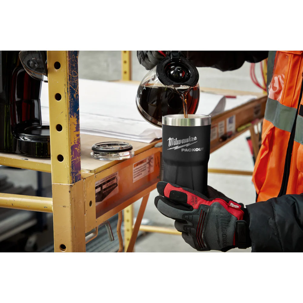 Milwaukee 48-22-8392B PACKOUT 20oz Durable Twist Lock Tumbler - Black