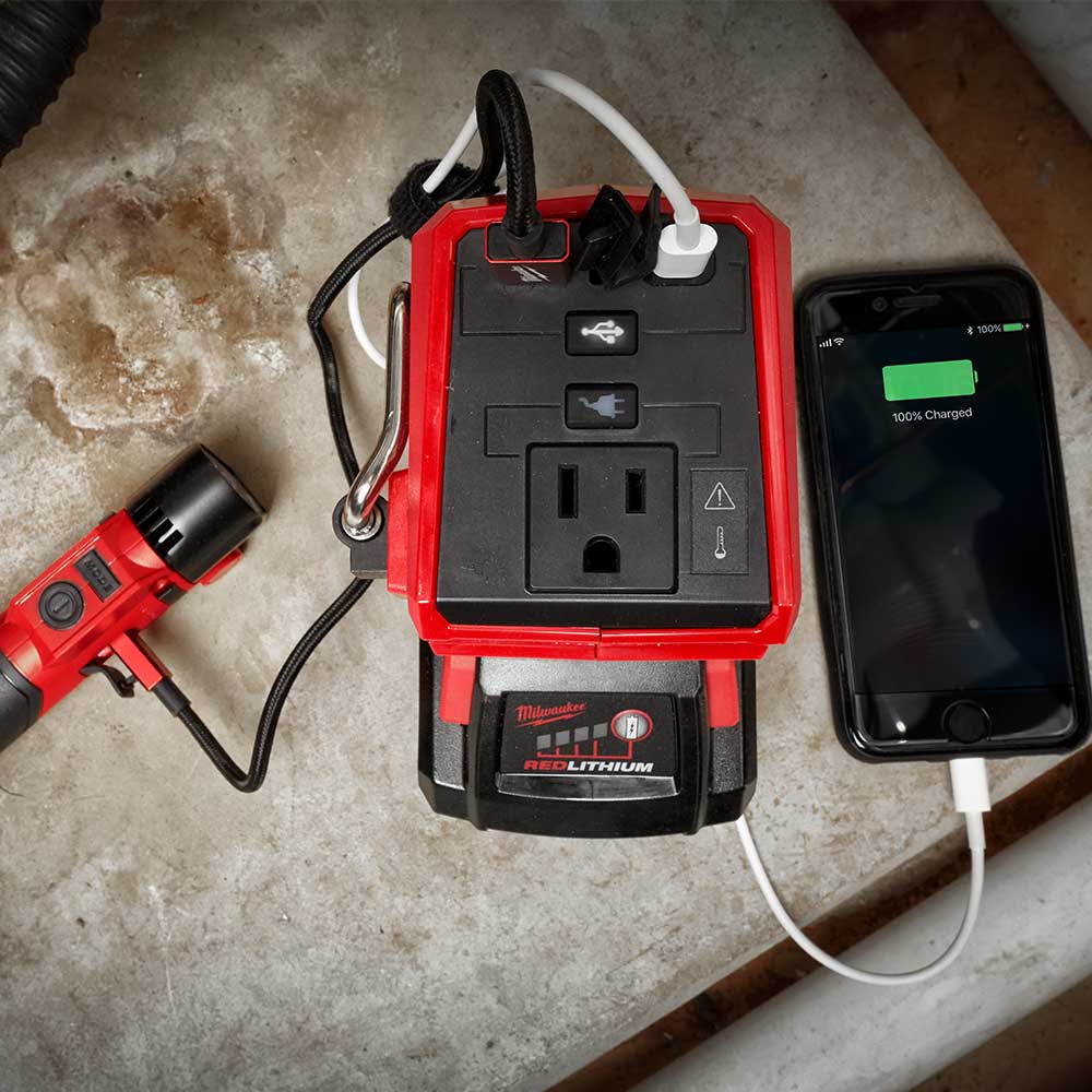 Milwaukee 2846-20 M18 18V 175W TOP-OFF Li-Ion Compact Inverter Power Supply