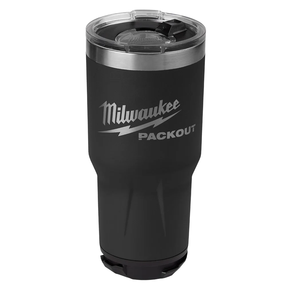 Milwaukee 48-22-8393B PACKOUT 30oz Durable Twist Lock Tumbler - Black