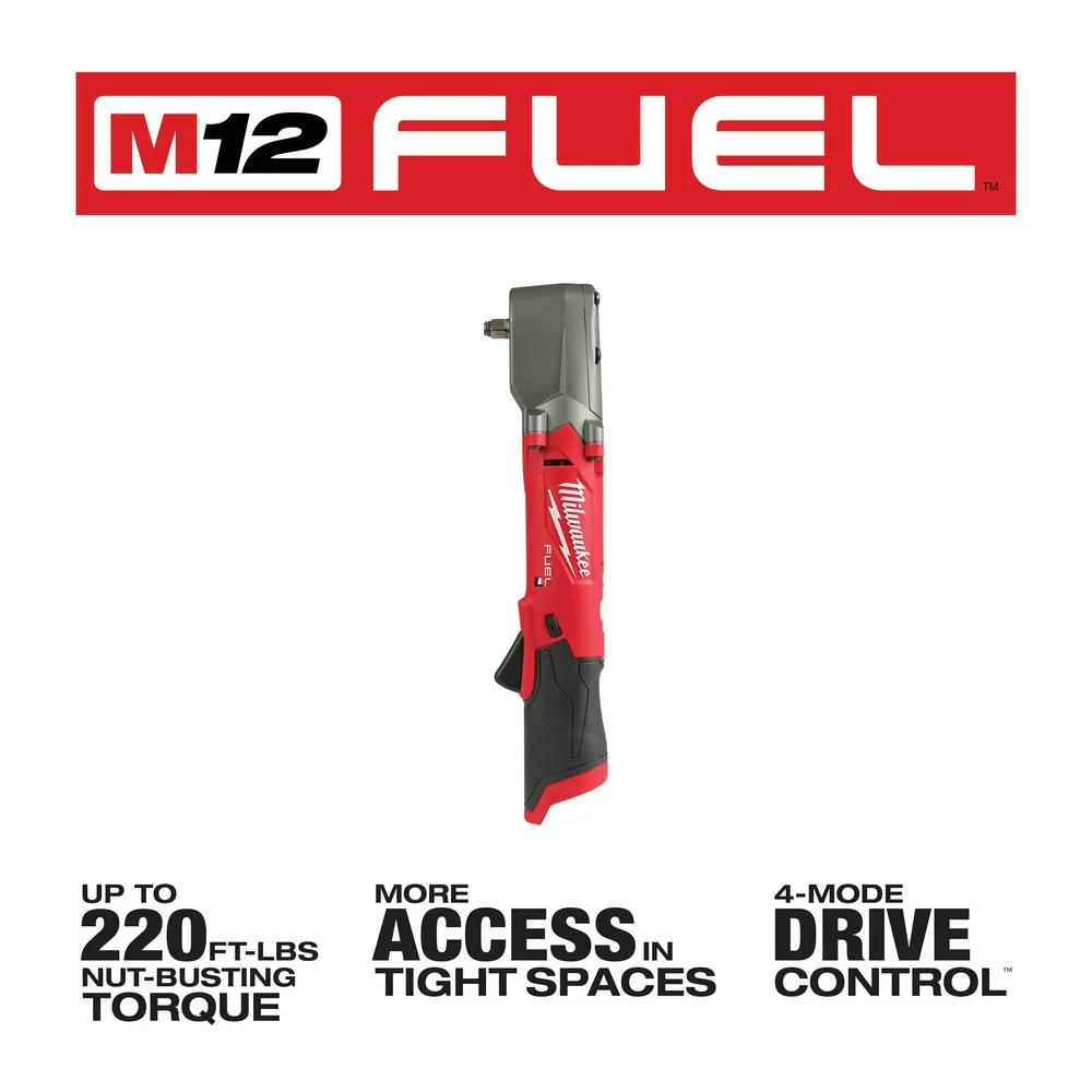 Milwaukee 2564-80 M12 FUEL 12V 3/8 Cordless Right Angle Impact Wrench - Recon