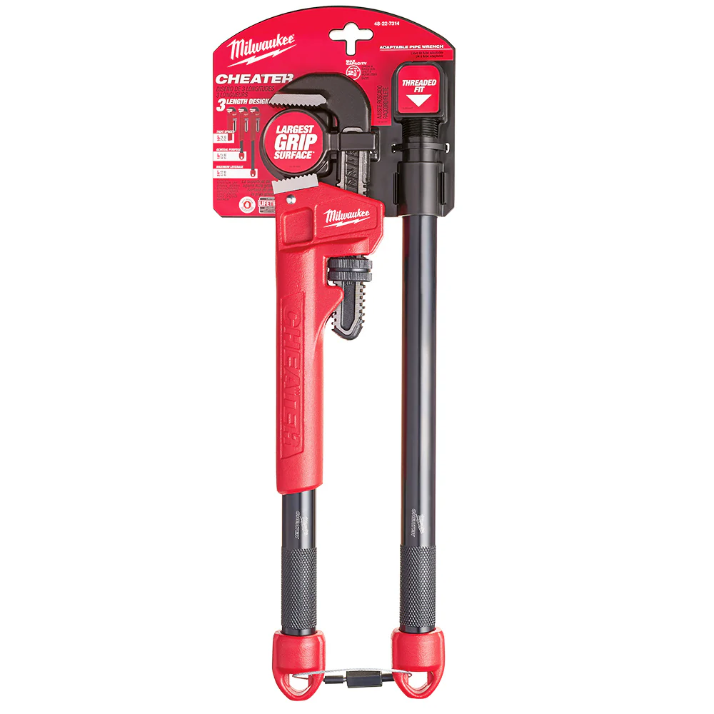 Milwaukee 48-22-7314 21.80-Inch Steel Ergonomic Overbite Cheater Pipe Wrench