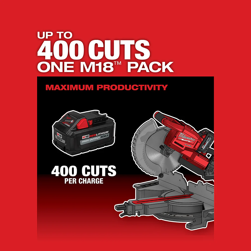 Milwaukee 2734-20 M18 FUEL 18V 10 Dual Bevel Carbide Blade Miter Saw -Bare Tool