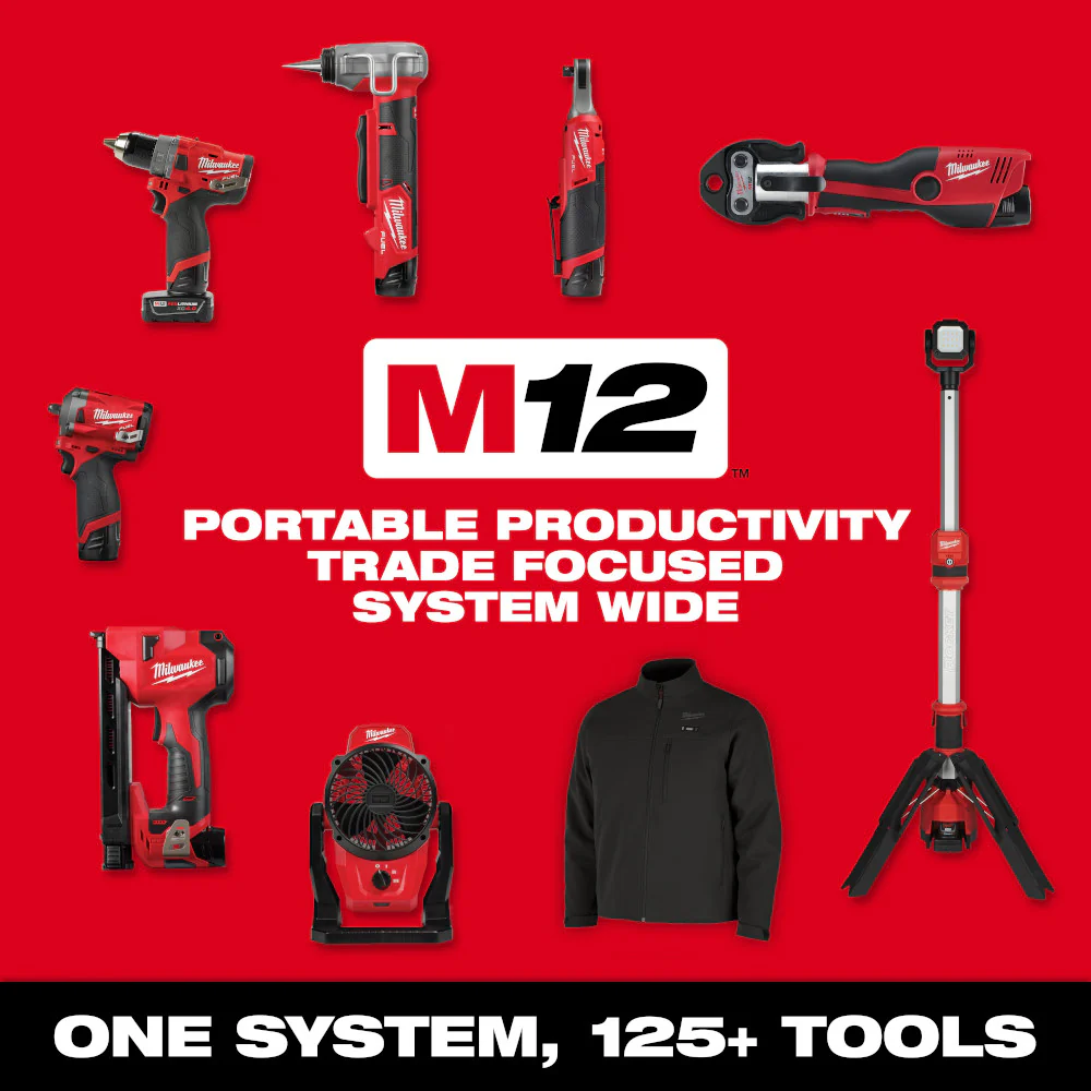 Milwaukee M100G-21M M12 12V Durable Li-Ion Heated TOUGHSHELL Jacket