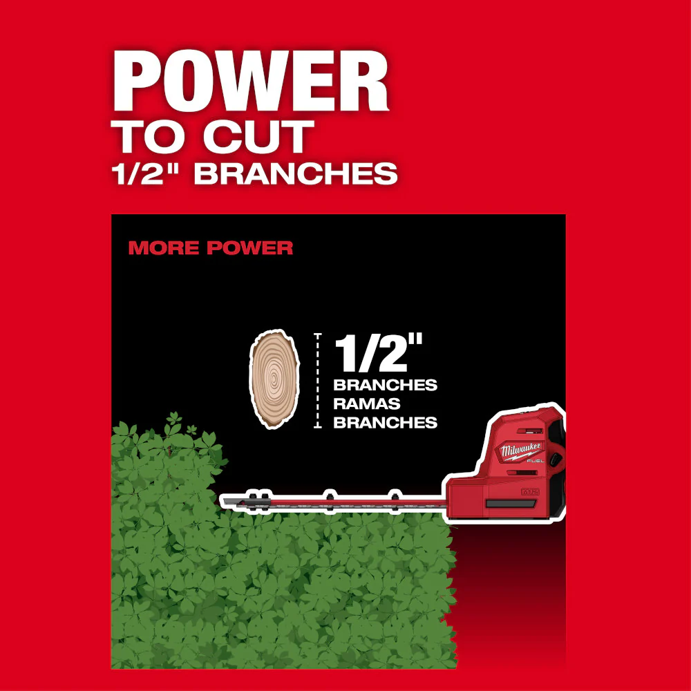 Milwaukee 2533-81 M12 FUEL 12V 8 Cordless Hedge Trimmer Kit - Recon