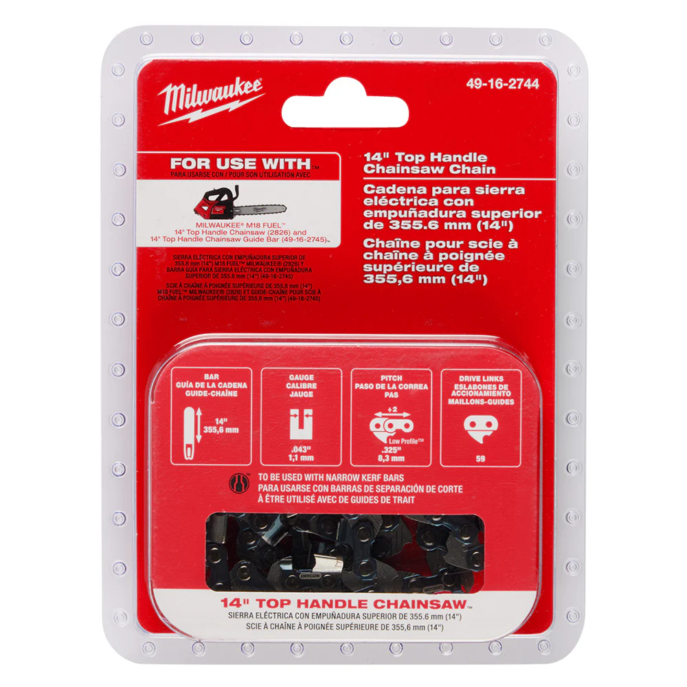 Milwaukee 49-16-2744 14 Top Handle Chainsaw Chain for M18 FUEL 14 Chainsaw