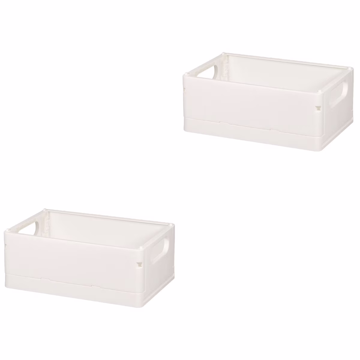2pcs Household Storage Box Storage Organizer Box Foldable Box Plastic Desktop Makeup Storage Case