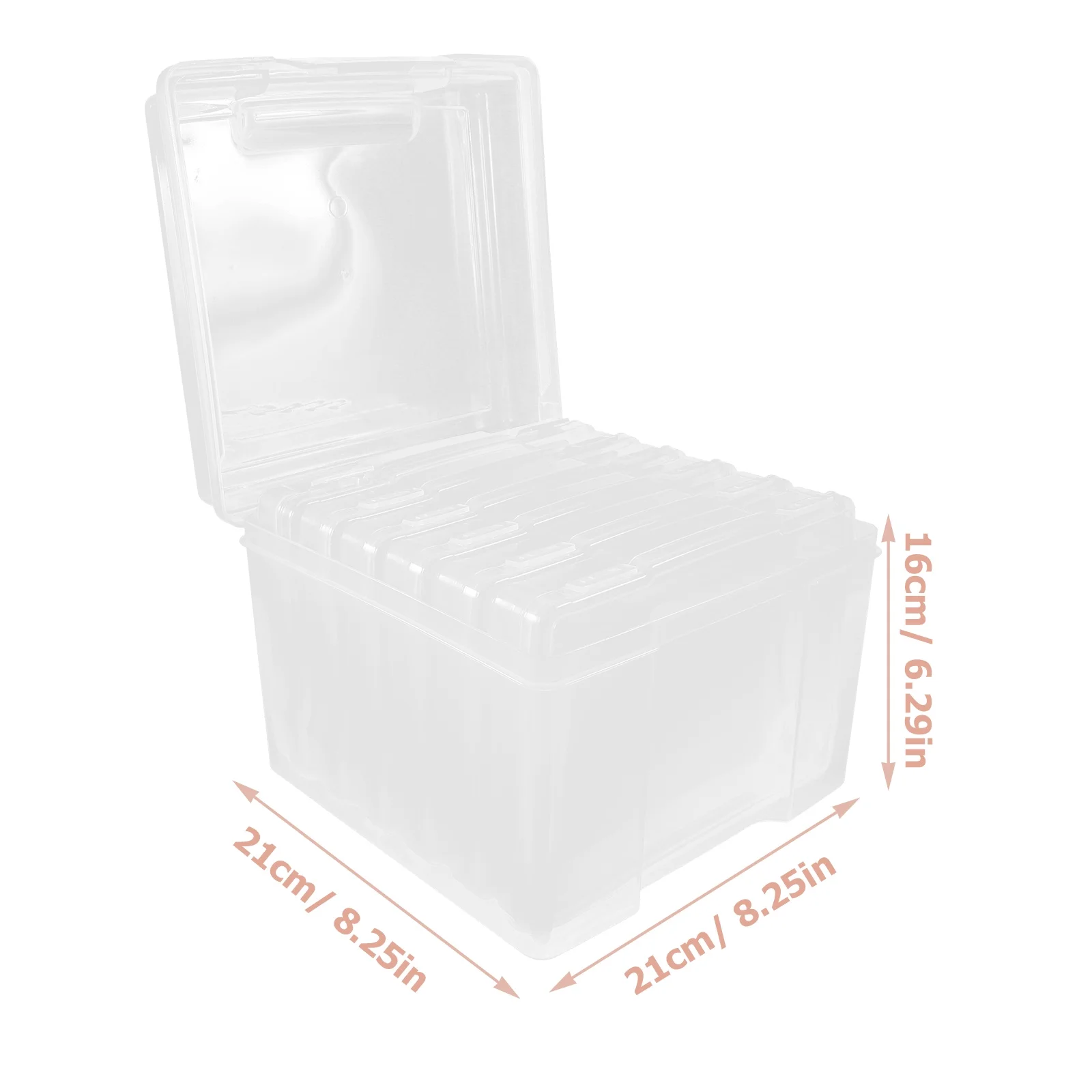 6Pcs Cards Storage Boxes Postcards Photos Organizing Cases Clear Plastic Storage Cases