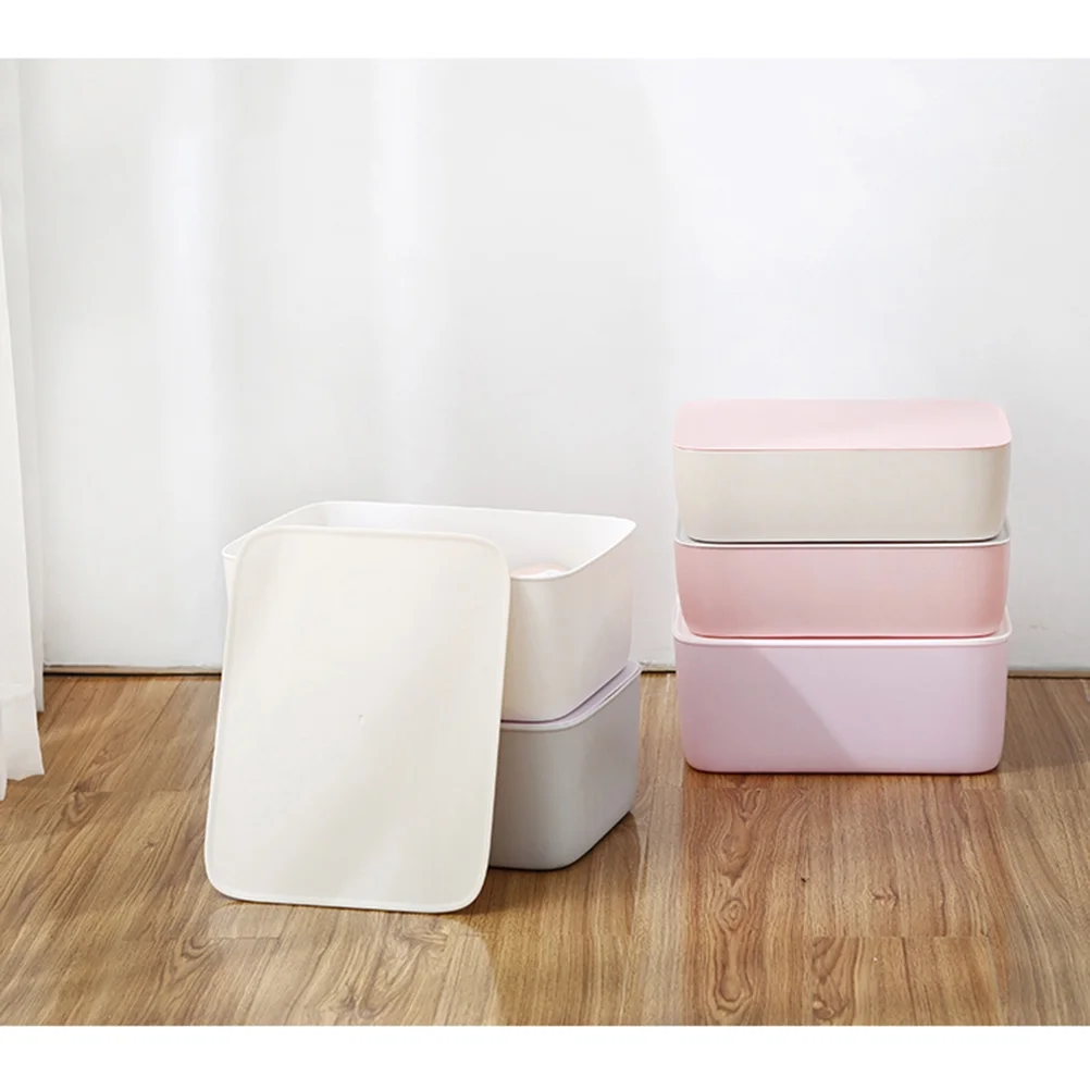 3pcs Underwear Storage Box Plastic Storage Basket Stackable Storage Container with 15-Compartment Divider for Bra Panties Socks(White)