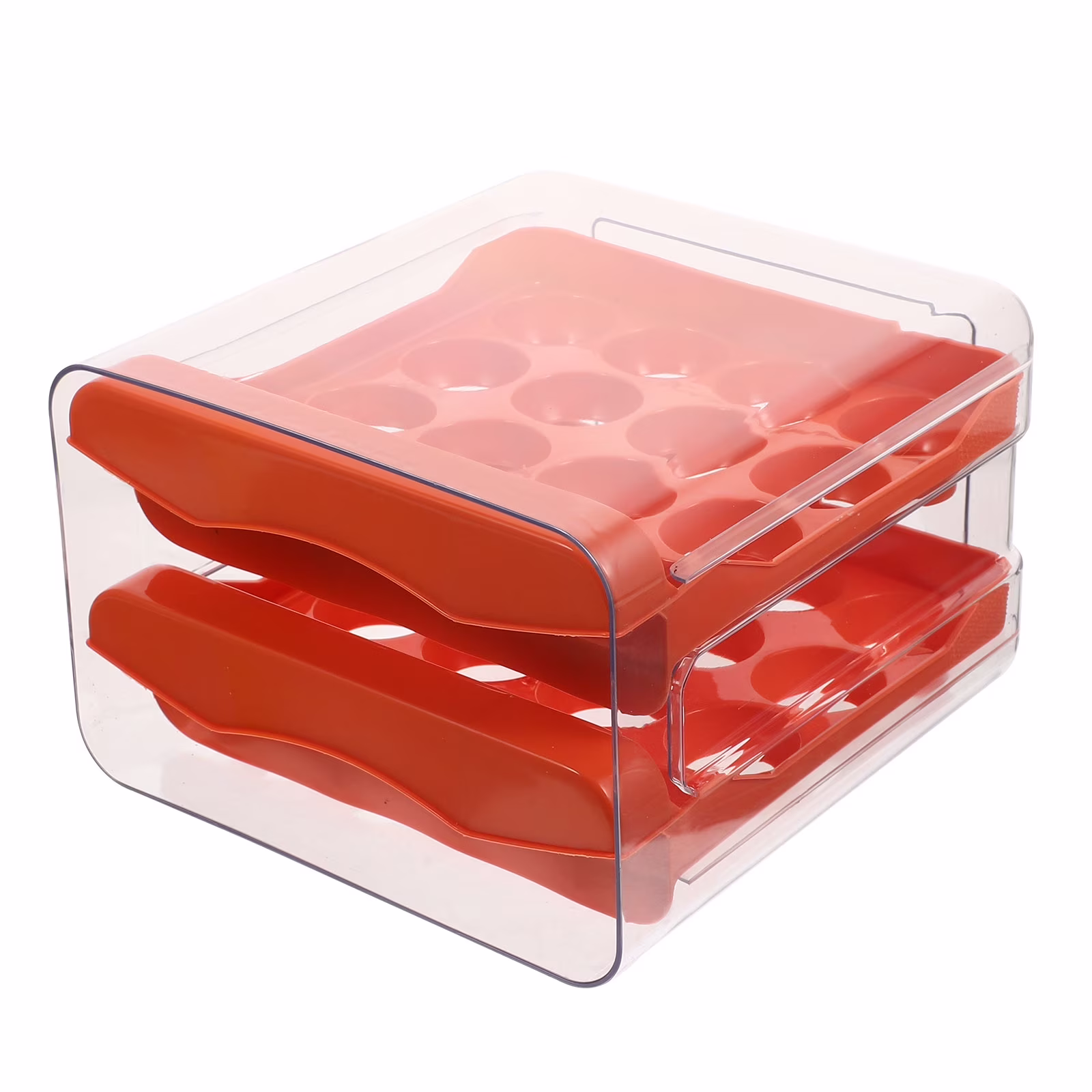 Holder Decor Egg Storage Box Egg Storage Shelf 21.5x22.5x14cm Orange