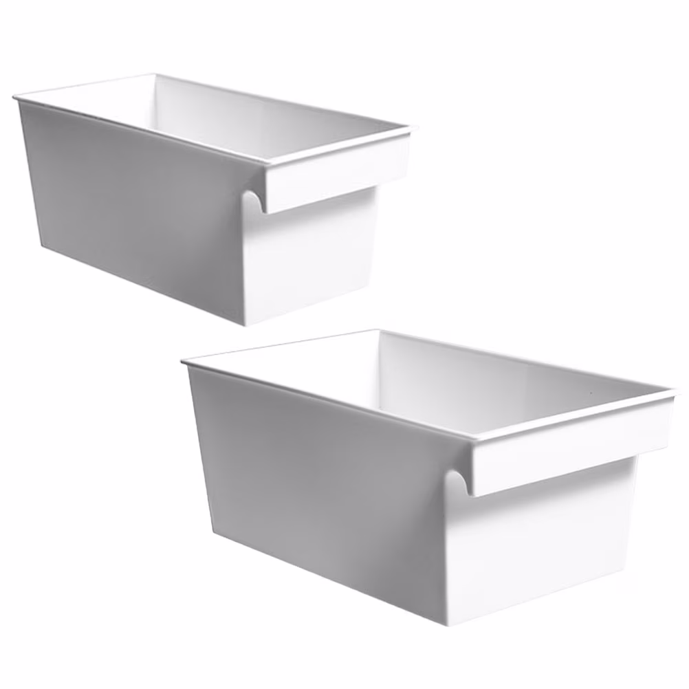 2 PCS Large Storage Containers with Lids Portable Box PP Material Boxes