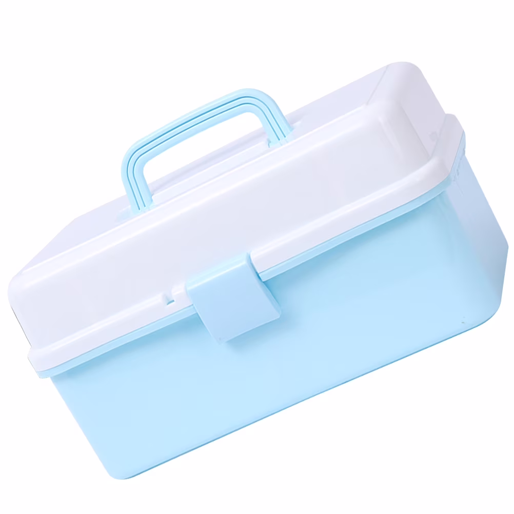 Storage Boxes Art Tools Storage Case Compact Storage Box Child 33x19.5cm Blue