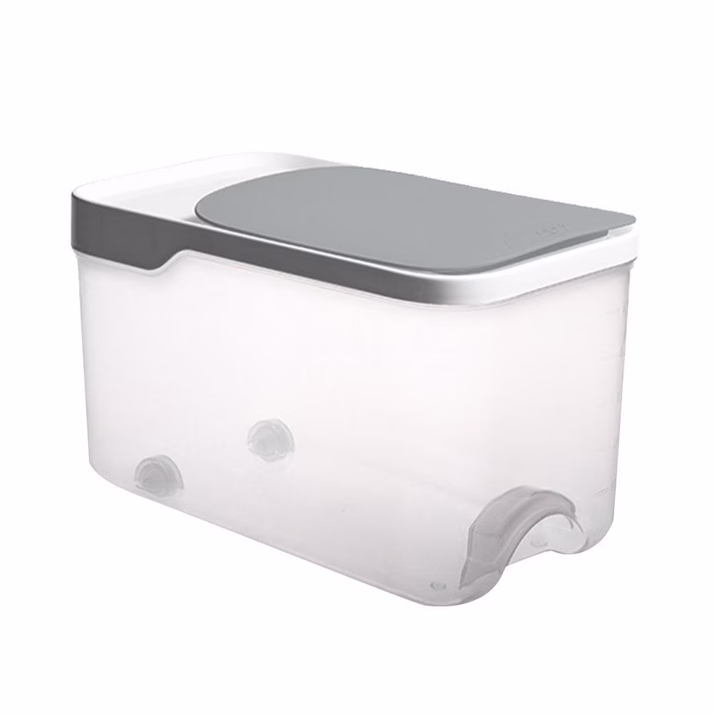 20 Catties Rice Storage Box Jar Cereal Container Dispenser Office Grey
