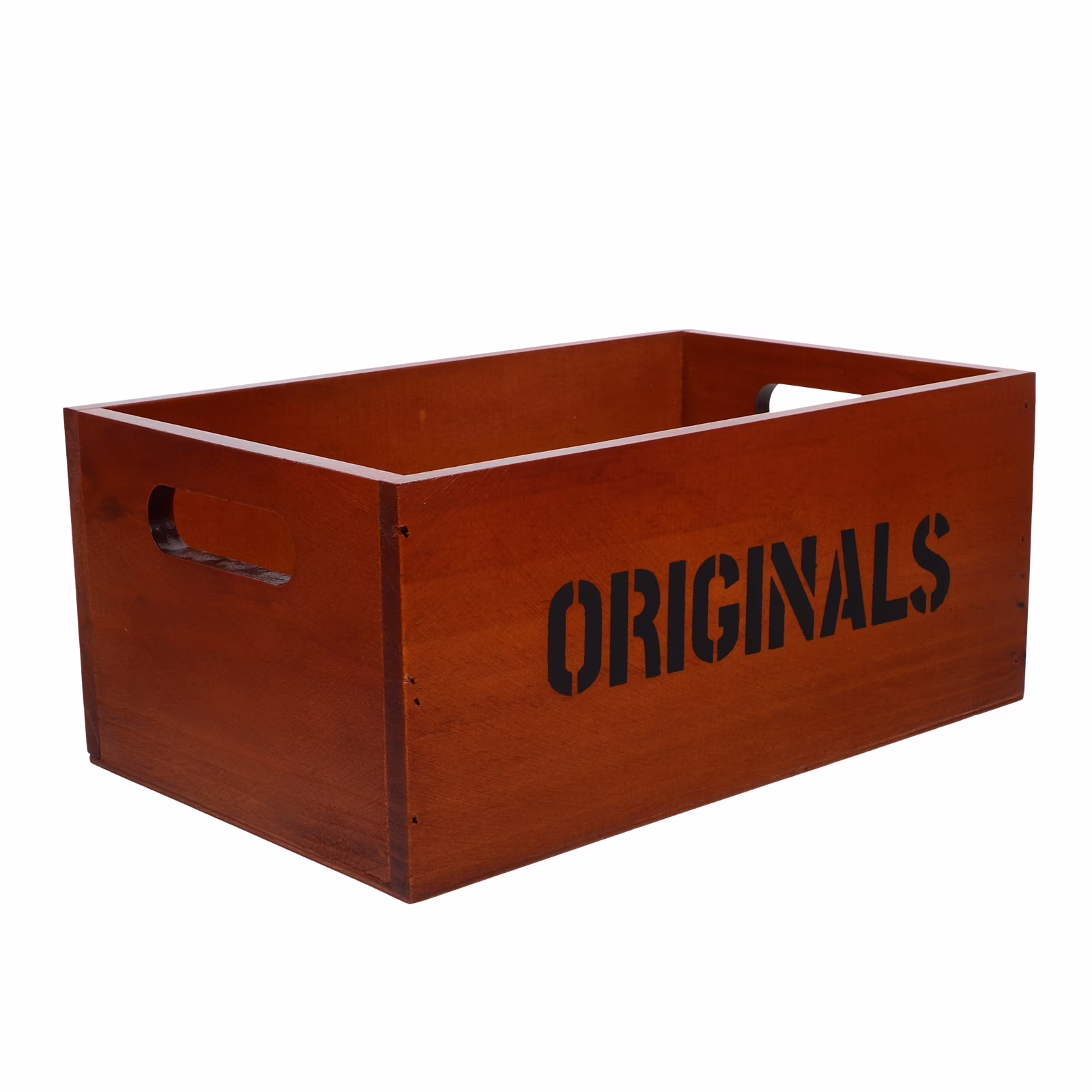 Monitor Stand Cube Storage Wooden Storage Box Office 26.00X16.00X11.00CM Brown